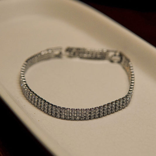 Silver diamond bracelet