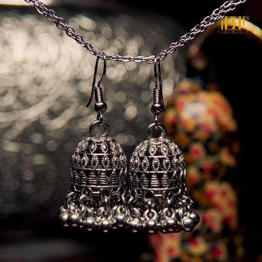 Silver Jhumkas